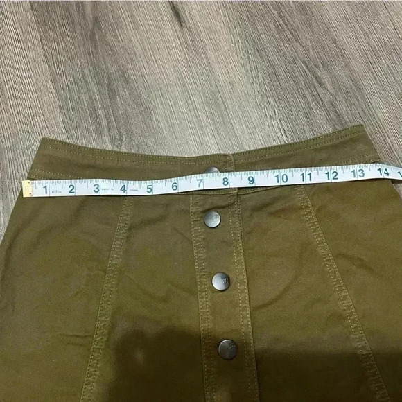 Madewell Olive Green Denim, Size 0, Mini Skirt, Great Condition, Great Quality - Picture 11 of 11
